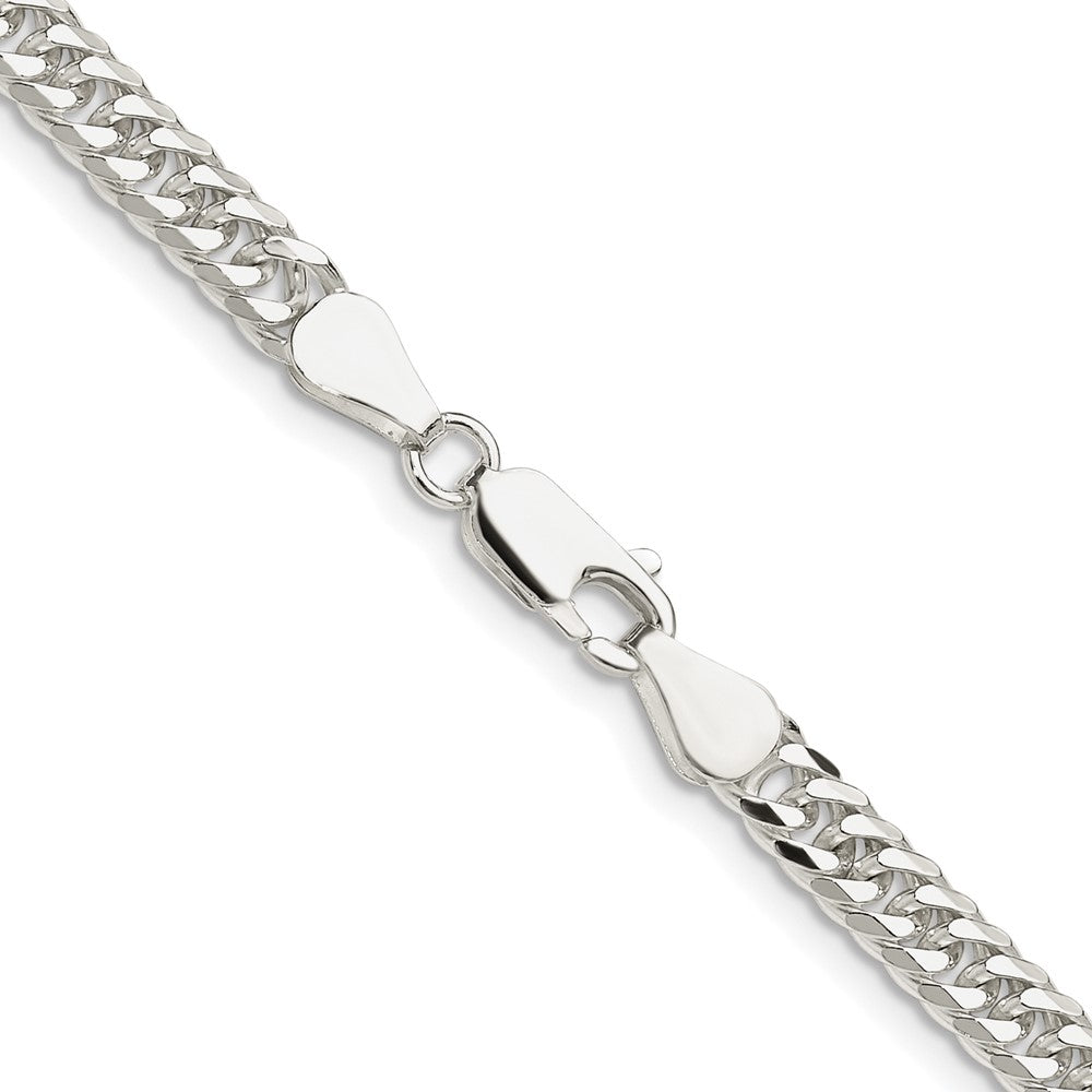 Sterlingsilber Rhodiniert 4.8mm Doppelt Diamantiert Panzer Kette
