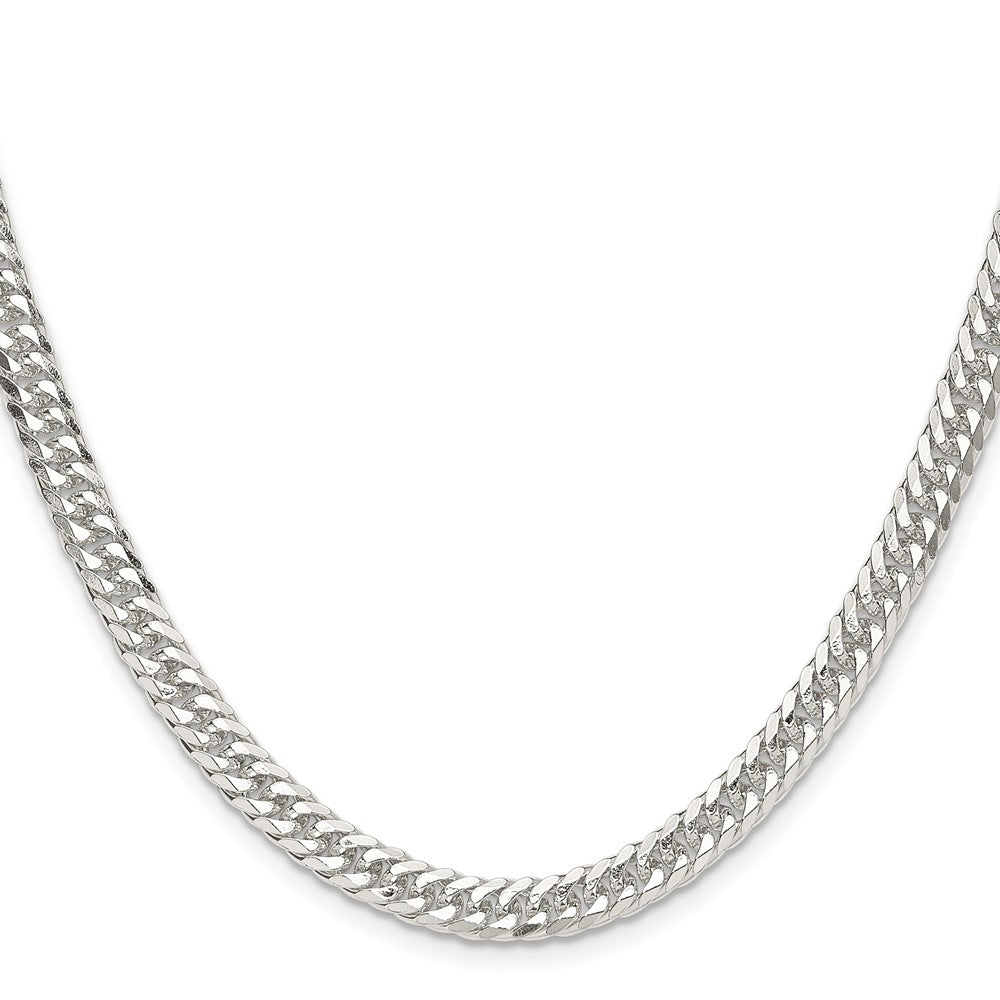 Sterlingsilber Poliert 5.7mm Doppelt Diamantiert Panzer Kette