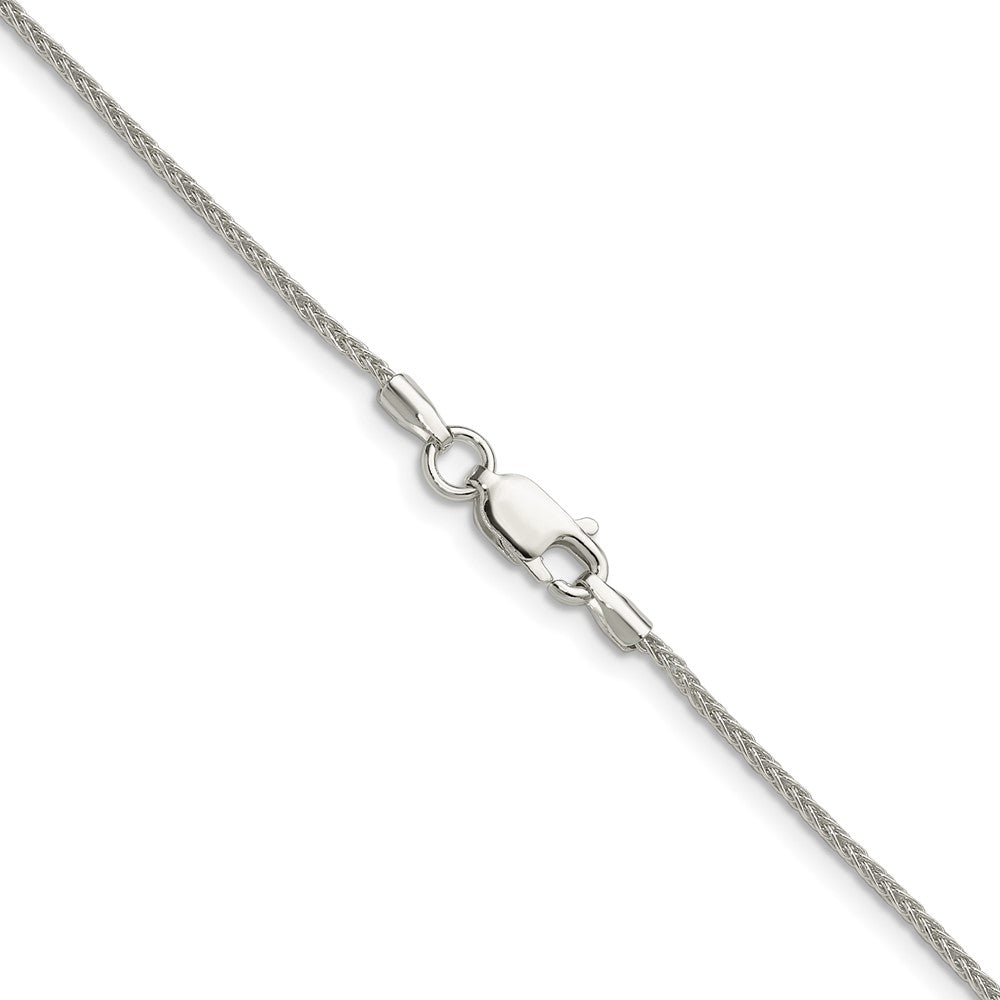 Sterlingsilber 1.3mm 8 Sided Diamantiert Doppelt Ährenkette Kette