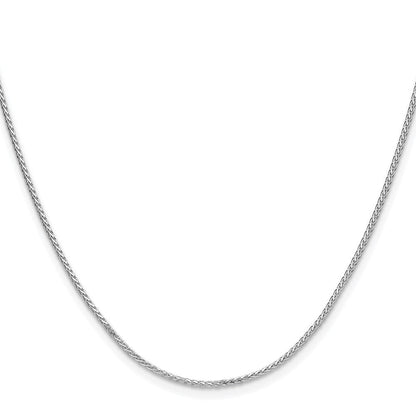 Sterlingsilber Rhodiniert 1.3mm 8 Sided Diamantiert Doppelt Ährenkette Kette