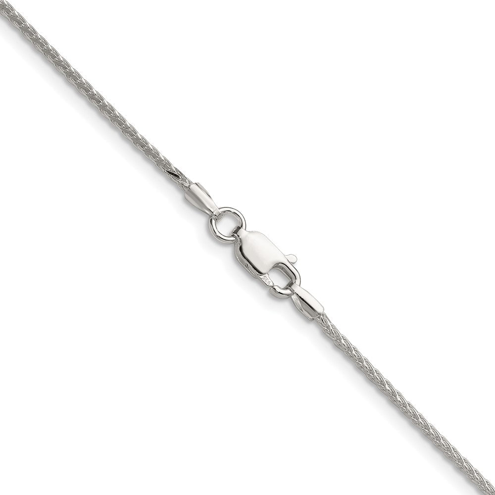 Sterlingsilber 1.45mm 8 Sided Diamantiert Doppelt Ährenkette Kette