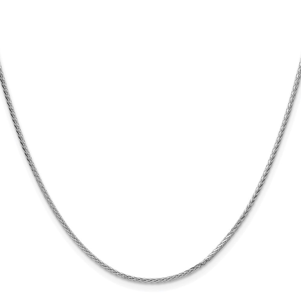 Sterlingsilber Rhodiniert 1.45mm 8 Sided Diamantiert Doppelt Ährenkette Kette