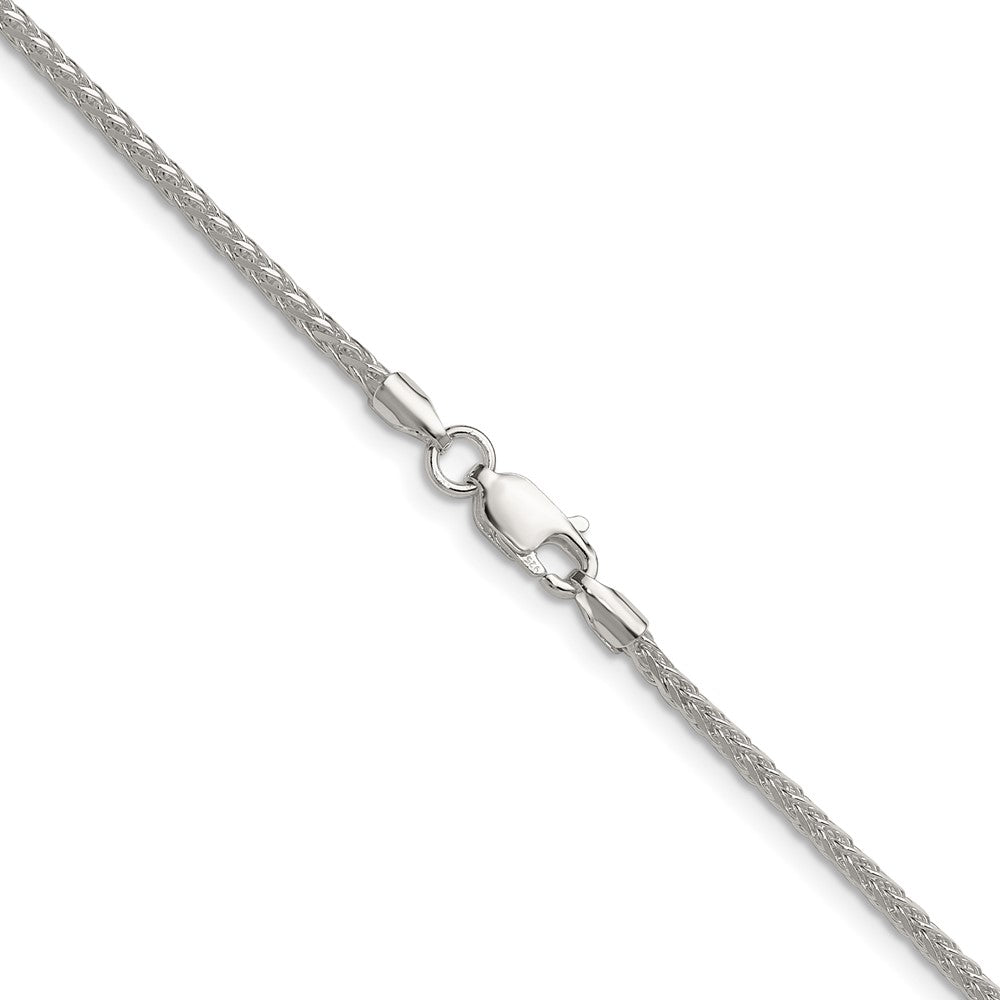Sterlingsilber 2.0mm 8 Sided Diamantiert Doppelt Ährenkette Kette