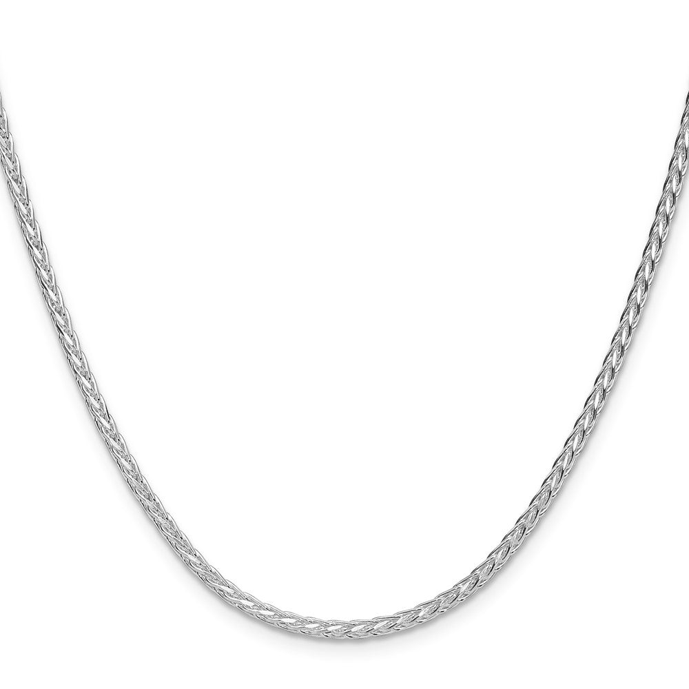 Sterlingsilber 2.5mm 8 Sided Diamantiert Doppelt Ährenkette Kette