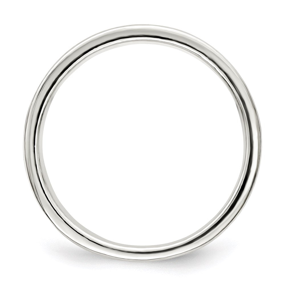 Sterlingsilber 8mm Flach mit Kordel Kante Größe 7 Ring