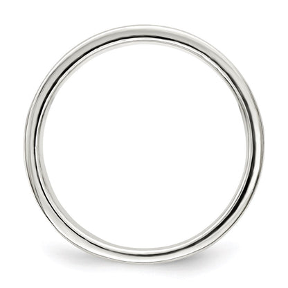 Sterlingsilber 8mm Flach mit Kordel Kante Größe 8 Ring