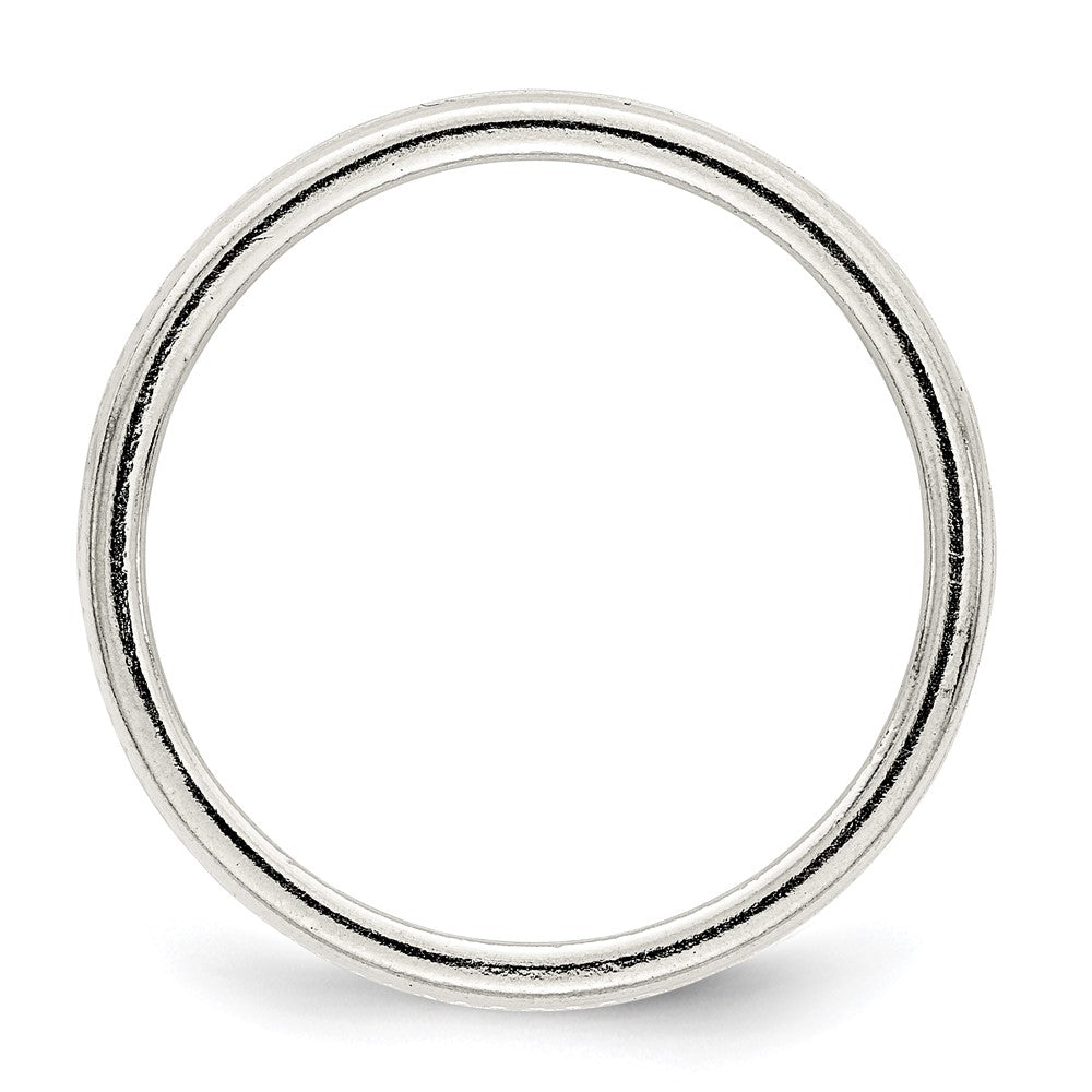 Sterlingsilber 9.5mm Flach mit Kordel Kante Größe 10 Ring