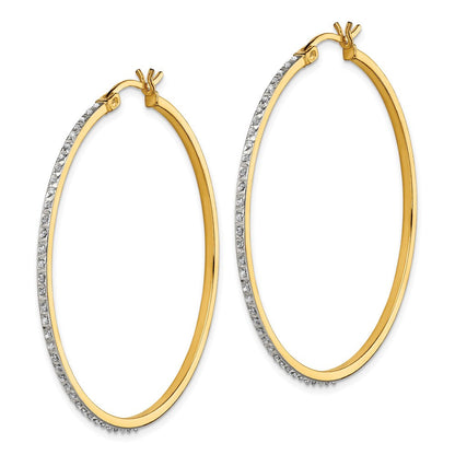 Sterlingsilber Diamant Fascination Mystique 18K Vergoldet Rund Creolen