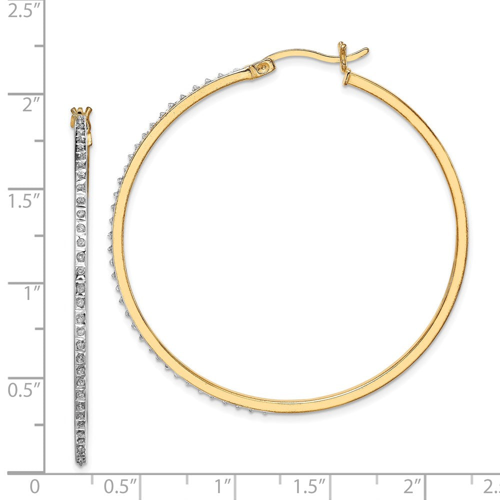 Sterlingsilber Diamant Fascination Mystique 18K Vergoldet Rund Creolen