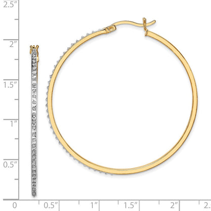 Sterlingsilber Diamant Fascination Mystique 18K Vergoldet Rund Creolen