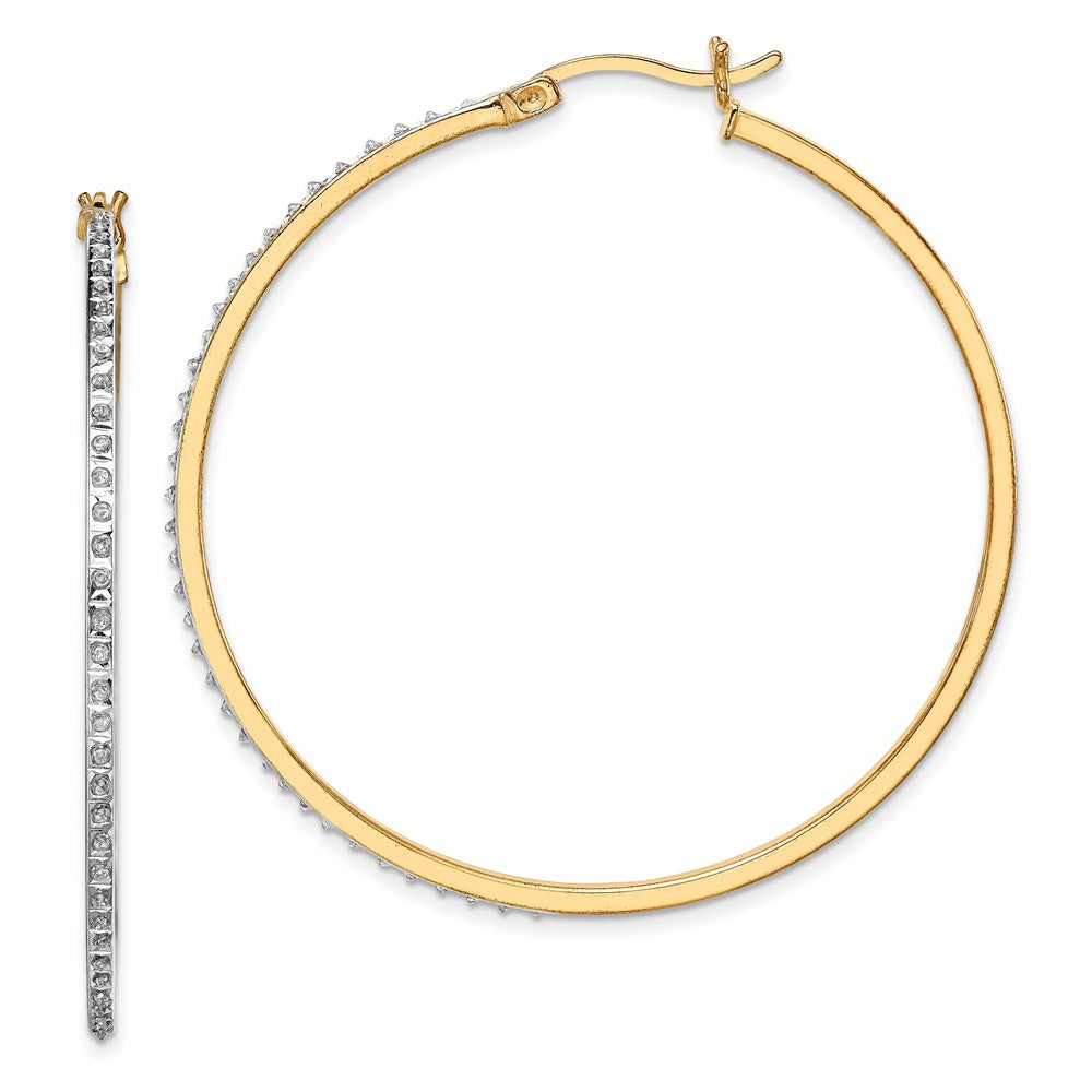 Sterlingsilber Diamant Fascination Mystique 18K Vergoldet Rund Creolen