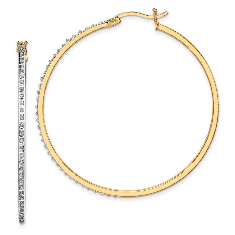 Sterlingsilber Diamant Fascination Mystique 18K Vergoldet Rund Creolen