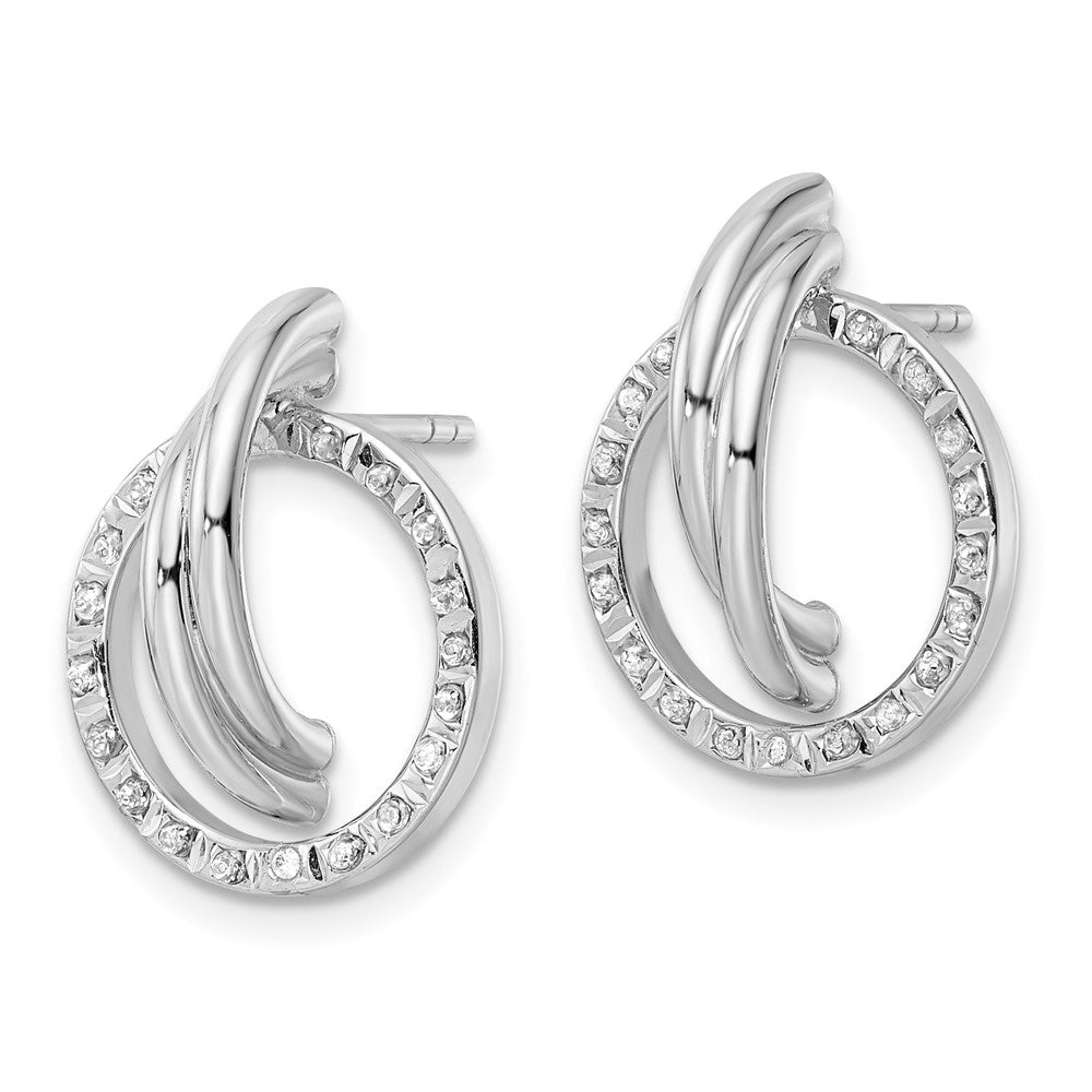 Sterlingsilber Diamant Fascination Mystique Platin-beschichtet Ohrstecker