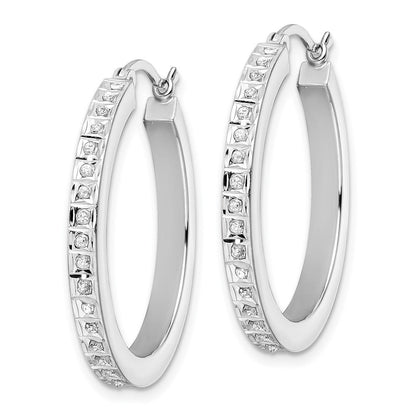 Sterlingsilber Diamant Fascination Mystique Platin-beschichtet Creolen