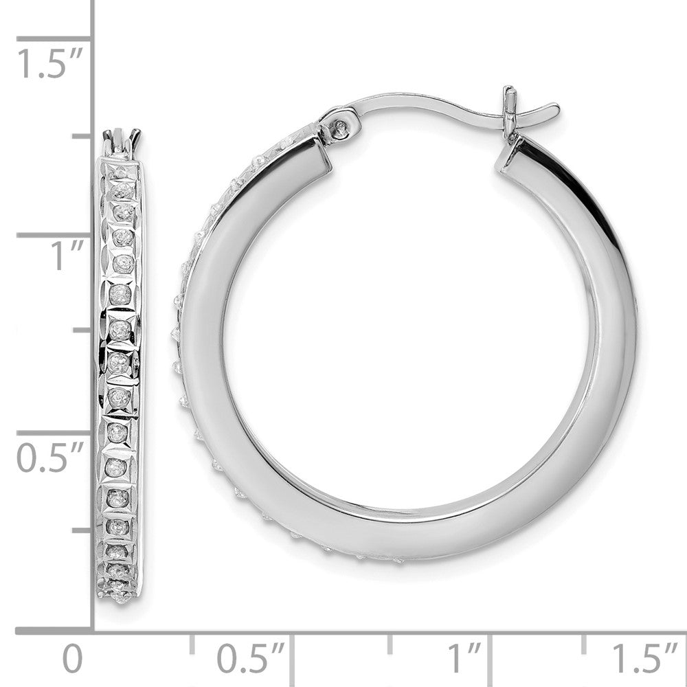 Sterlingsilber Diamant Fascination Mystique Platin-beschichtet Creolen
