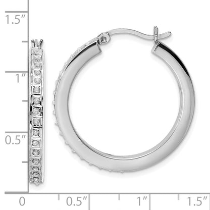 Sterlingsilber Diamant Fascination Mystique Platin-beschichtet Creolen