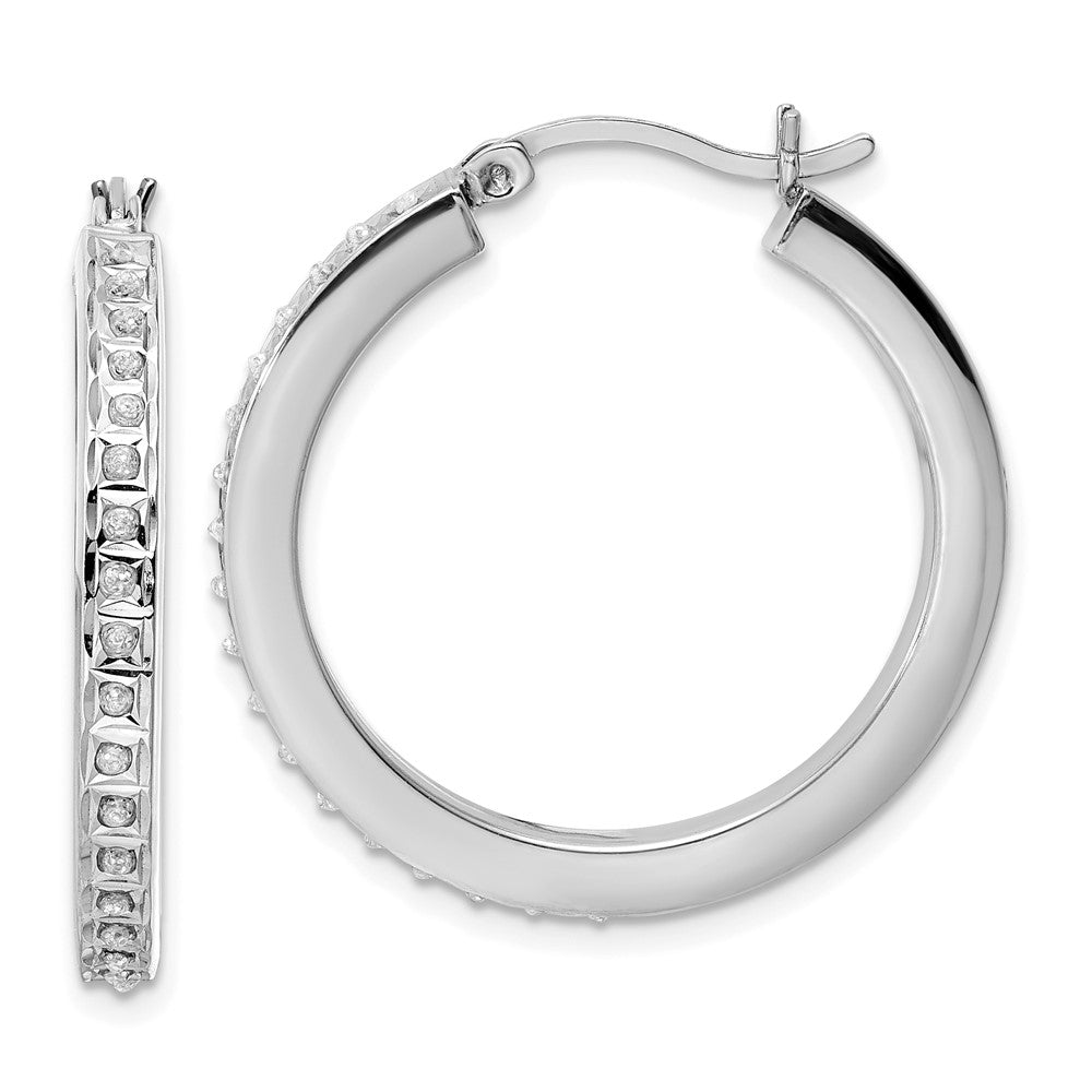 Sterlingsilber Diamant Fascination Mystique Platin-beschichtet Creolen