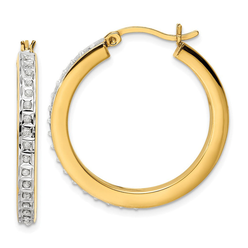 Ss/vergoldet Diamant Fascination Mystique Sterlingsilber 18K Vergoldet Creolen