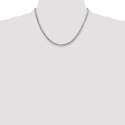 Sterlingsilber Poliert 4.1mm Doppelt Oval Flach Kette