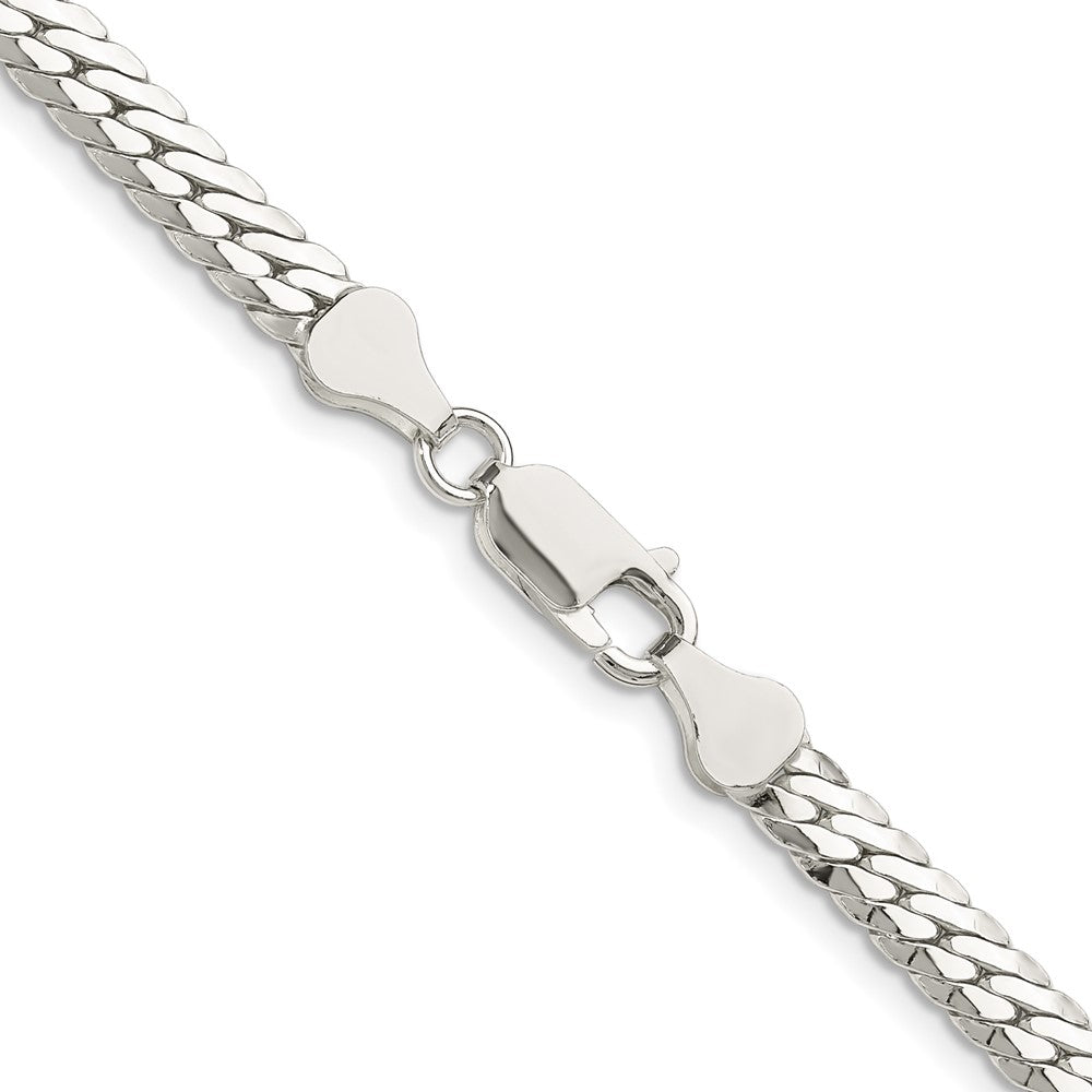 Sterlingsilber Poliert 5.1mm Doppelt Oval Flach Kette