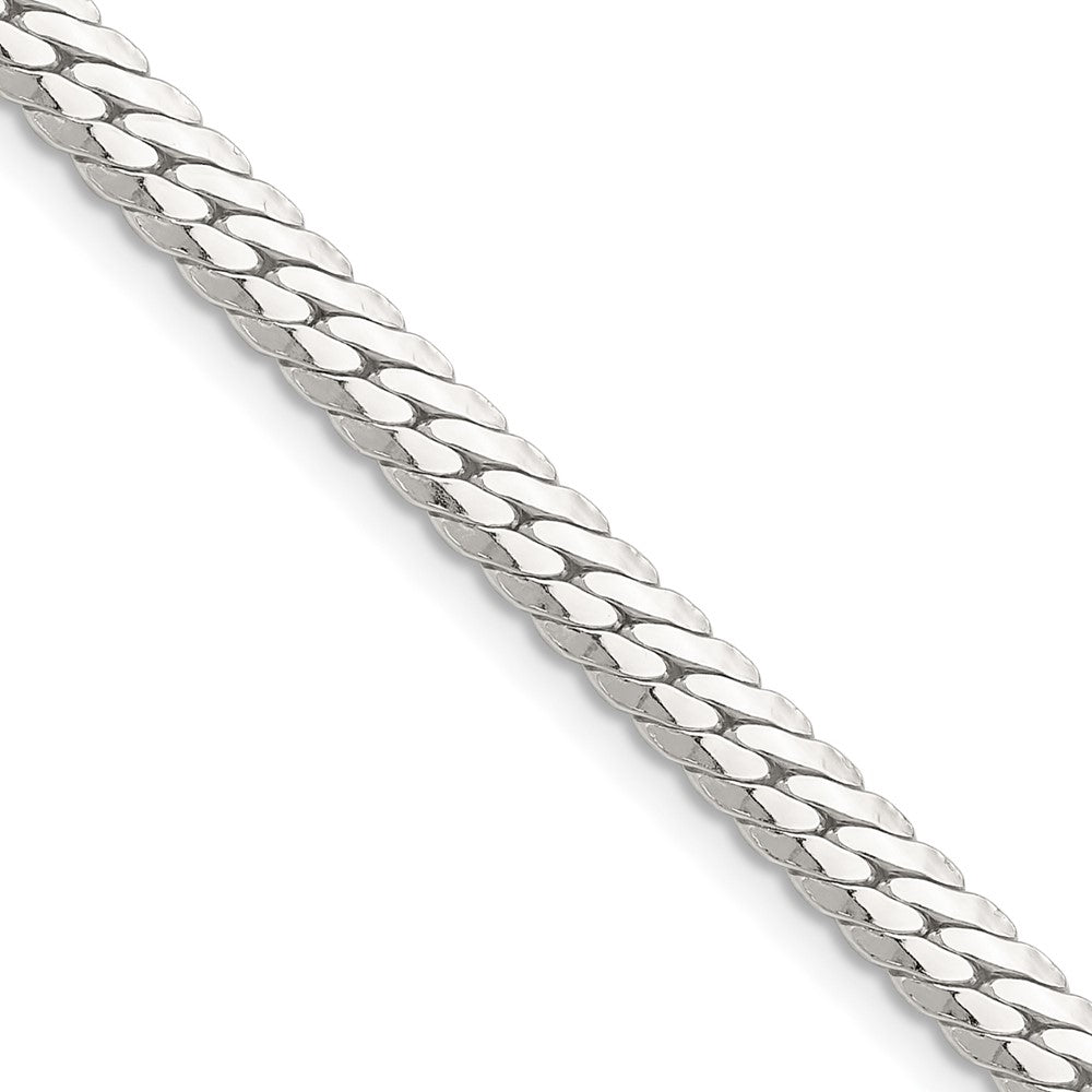 Sterlingsilber Poliert 5.1mm Doppelt Oval Flach Kette
