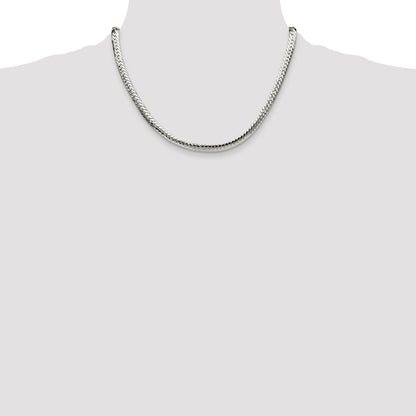 Sterlingsilber Poliert 6.25mm Doppelt Oval Flach Kette