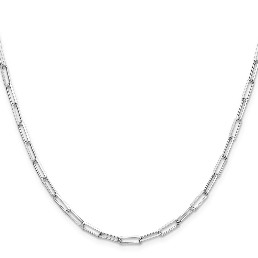 Sterlingsilber 3.1mm Diamantiert Büroklammer Kette