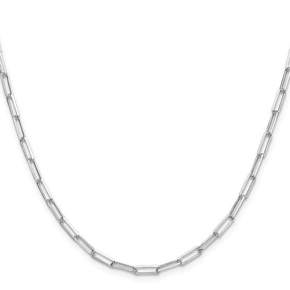 Sterlingsilber 3.1mm Diamantiert Büroklammer Kette