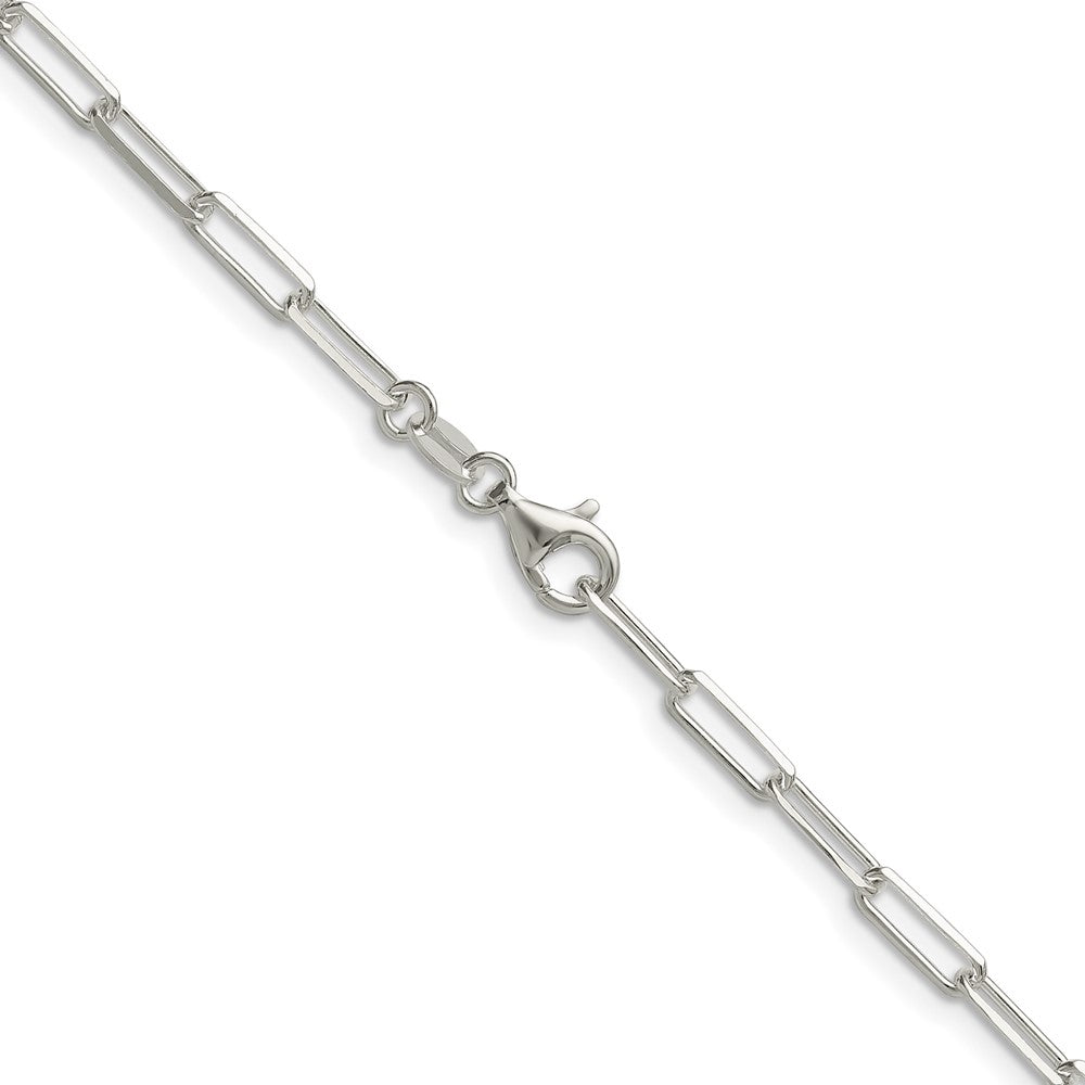 Sterlingsilber 3.1mm Diamantiert Büroklammer Kette
