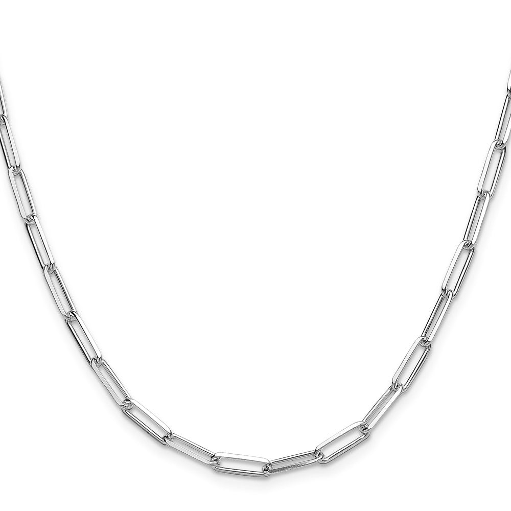 Sterlingsilber 3.5mm Diamantiert Büroklammer Kette