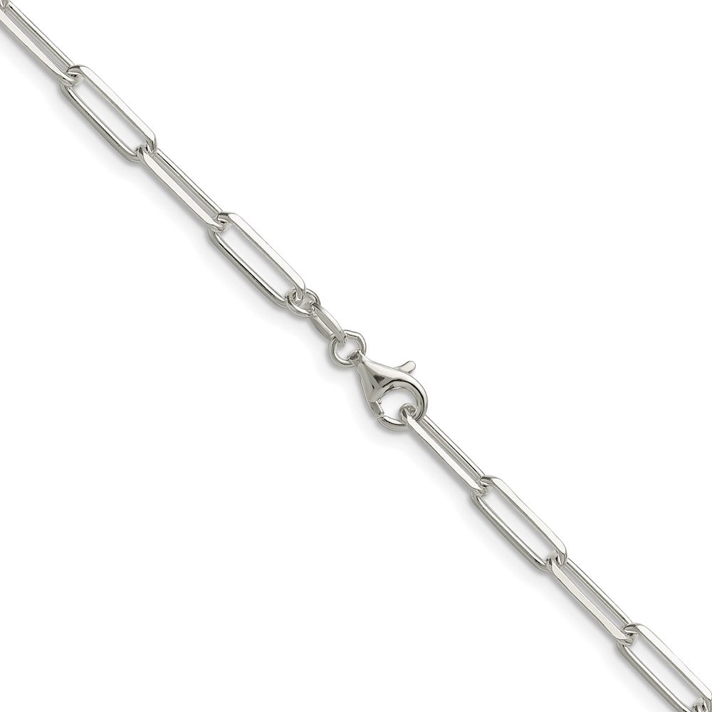Sterlingsilber 3.5mm Diamantiert Büroklammer Kette