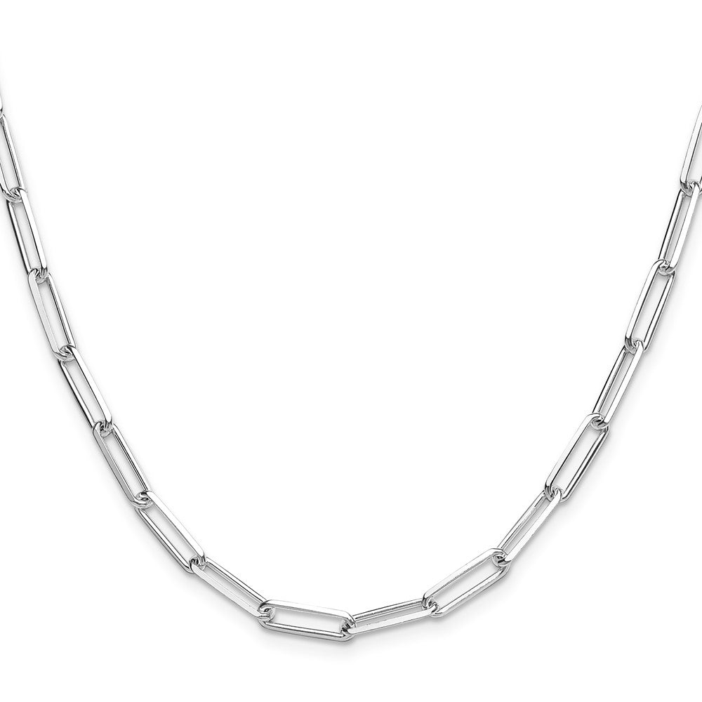 Sterlingsilber 4.4mm Diamantiert Büroklammer Kette