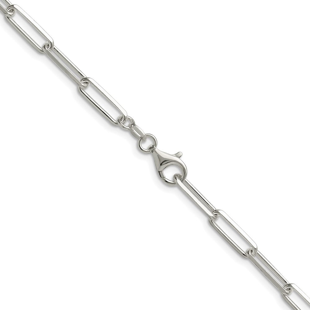 Sterlingsilber 4.4mm Diamantiert Büroklammer Kette