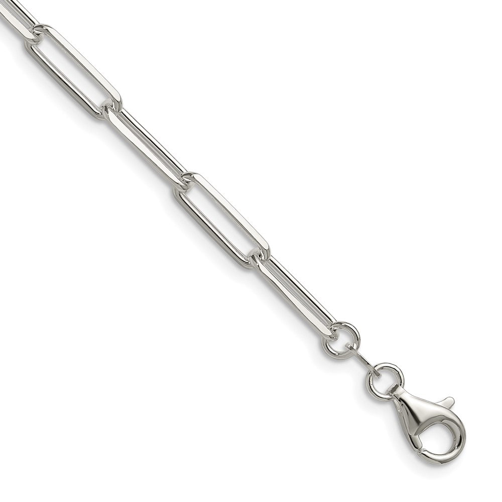 Sterlingsilber 4.4mm Diamantiert Büroklammer Kette