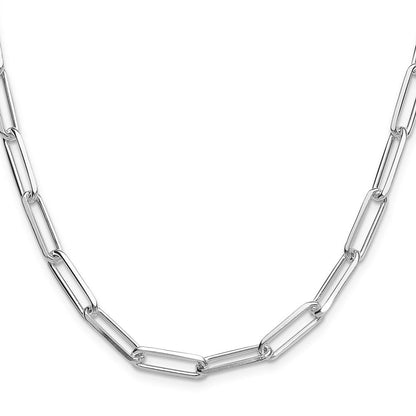 Sterlingsilber 5.5mm Diamantiert Büroklammer Kette