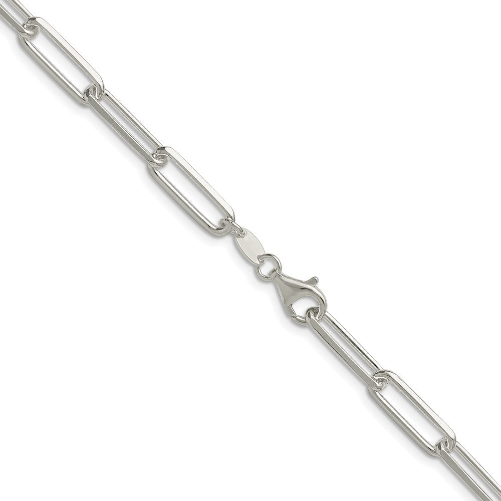 Sterlingsilber 5.5mm Diamantiert Büroklammer Kette