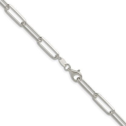 Sterlingsilber 5.5mm Diamantiert Büroklammer Kette