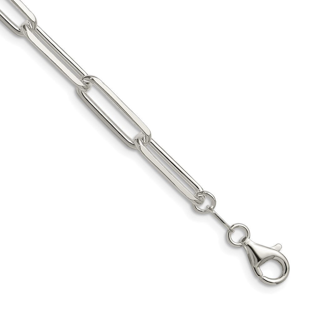 Sterlingsilber 5.5mm Diamantiert Büroklammer Kette
