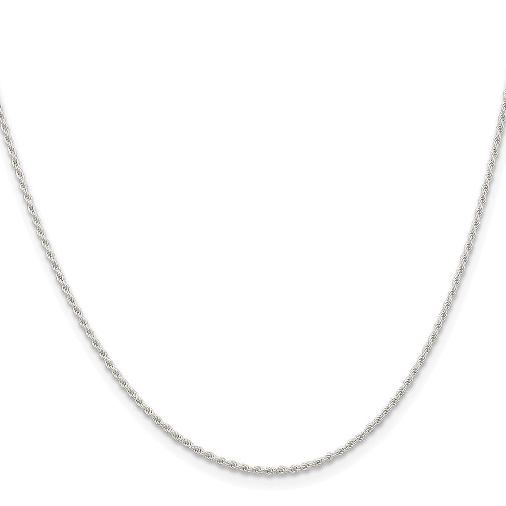 Sterlingsilber Rhodiniert 1.3mm Massiv Kordel Kette