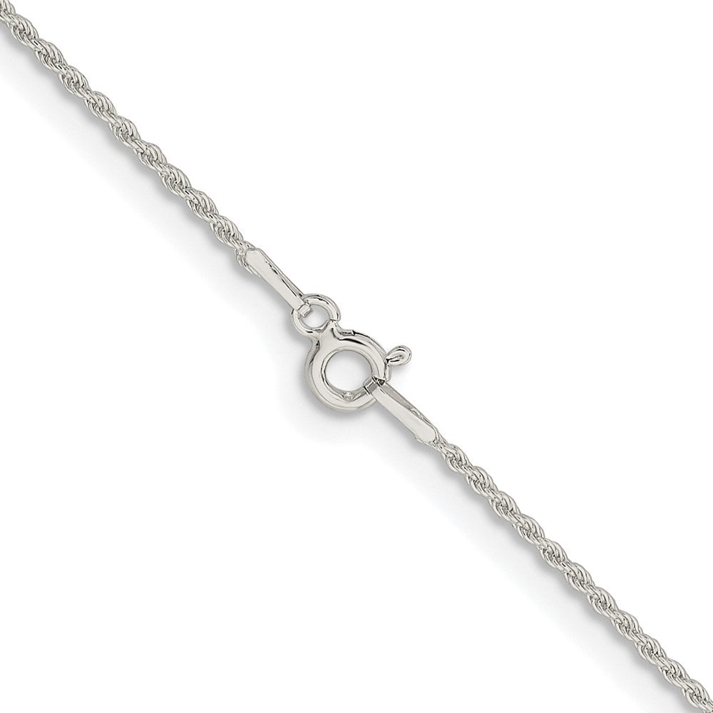 Sterlingsilber Rhodiniert 1.3mm Massiv Kordel Kette