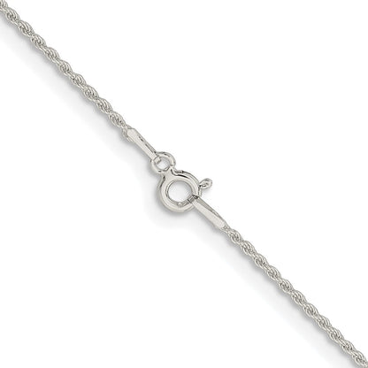 Sterlingsilber Rhodiniert 1.3mm Massiv Kordel Kette