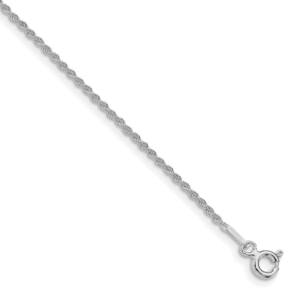 Sterlingsilber Rhodiniert 1.3mm Massiv Kordel Kette