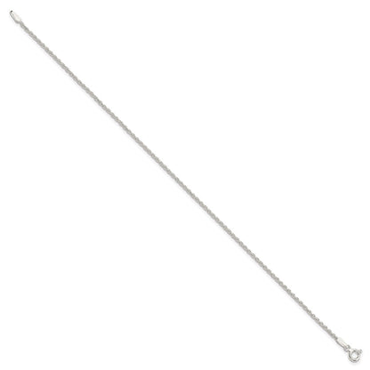 Sterlingsilber 1.5mm Massiv Kordel Gliederarmband