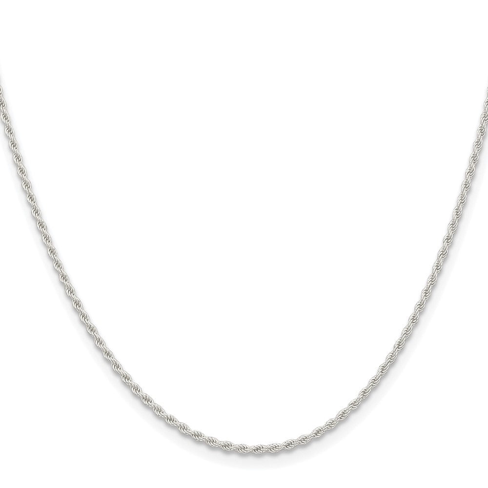 Sterlingsilber Rhodiniert 1.5mm Massiv Kordel Kette