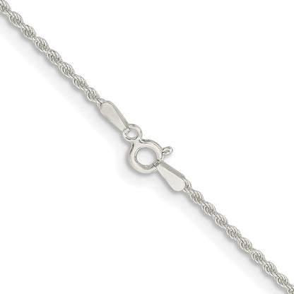 Sterlingsilber Rhodiniert 1.5mm Massiv Kordel Kette