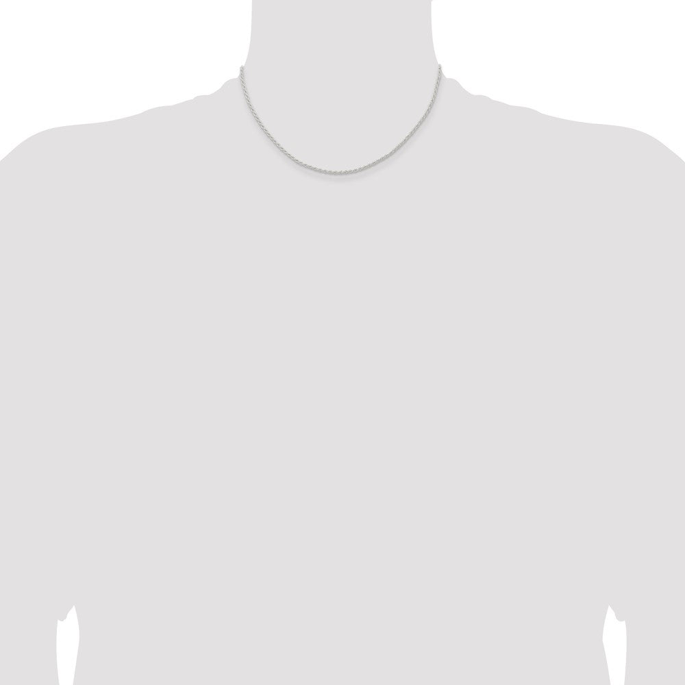 Sterlingsilber 1.8mm Massiv Kordel Halskette
