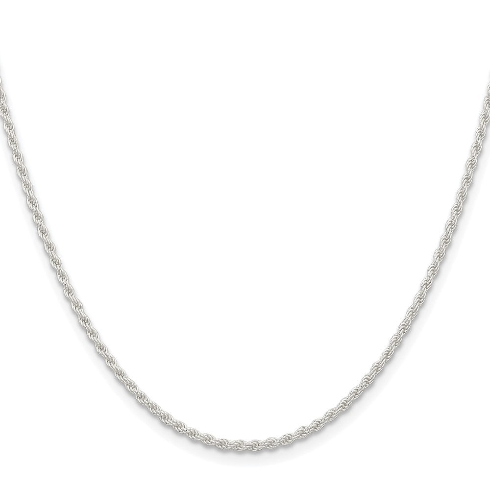 Sterlingsilber Rhodiniert 1.8mm Massiv Kordel Kette