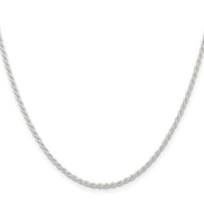 Sterlingsilber Rhodiniert 1.8mm Massiv Kordel Kette