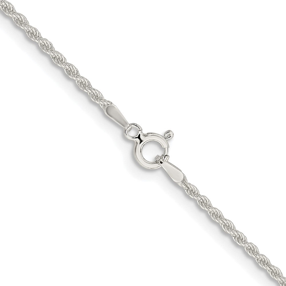 Sterlingsilber Rhodiniert 1.8mm Massiv Kordel Kette
