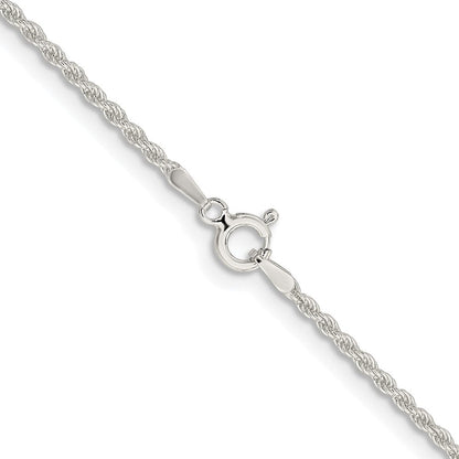 Sterlingsilber Rhodiniert 1.8mm Massiv Kordel Kette
